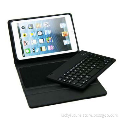Detachable Wireless Bluetooth V3.0 59-Key Plastic Keyboard with PU Leather Case, for iPad Mini